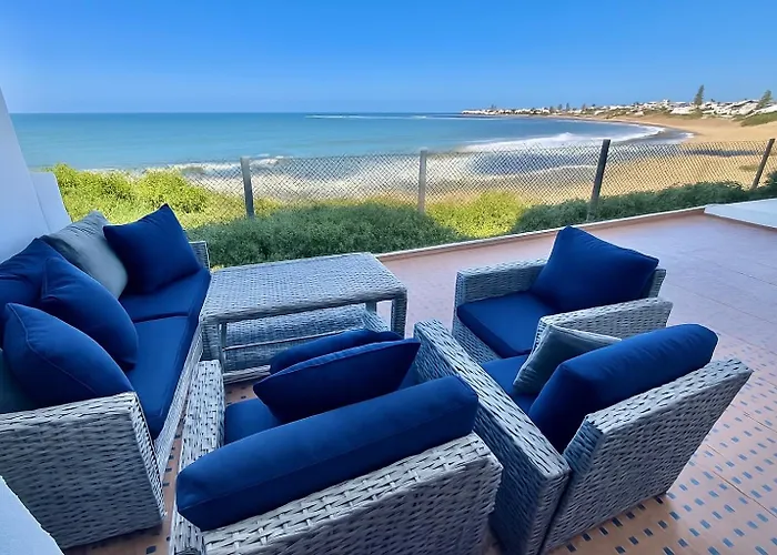 Splendid Beachfront Villa In Sidi Bouzid Beach With Pool